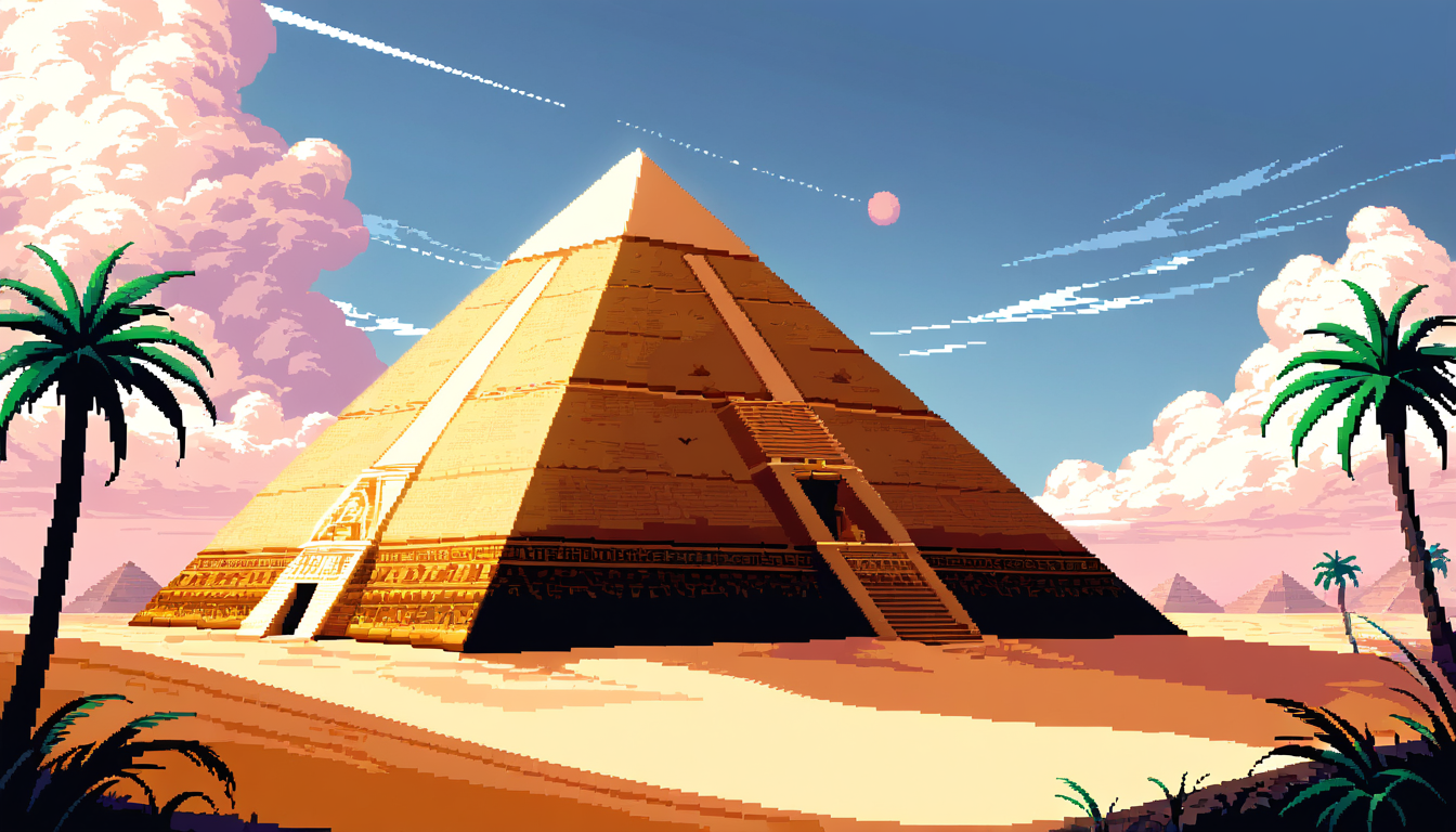 Pyramids in an epic landscape